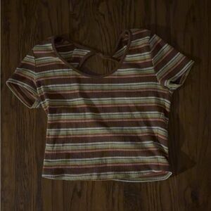 Target Multicolor Striped Short Sleeve Tee